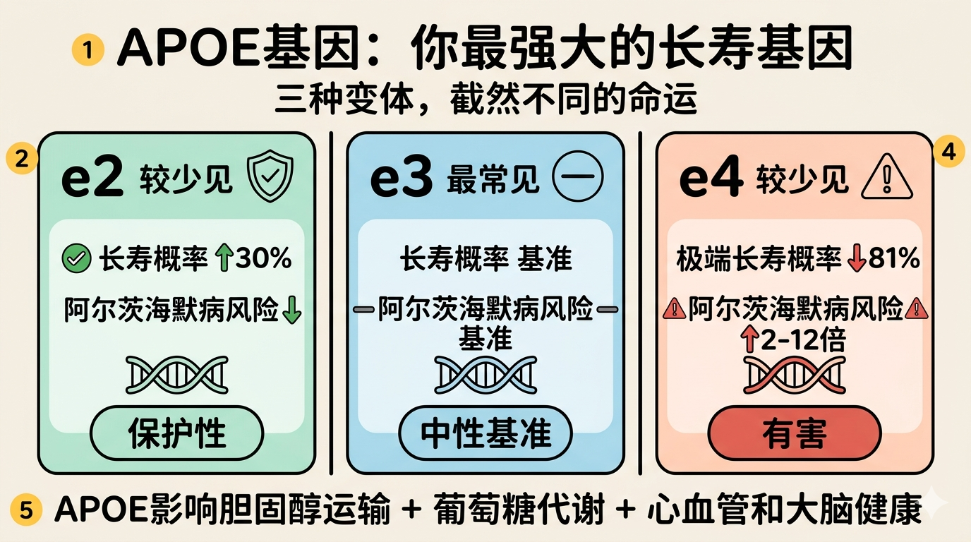 APOE基因三种变体对比