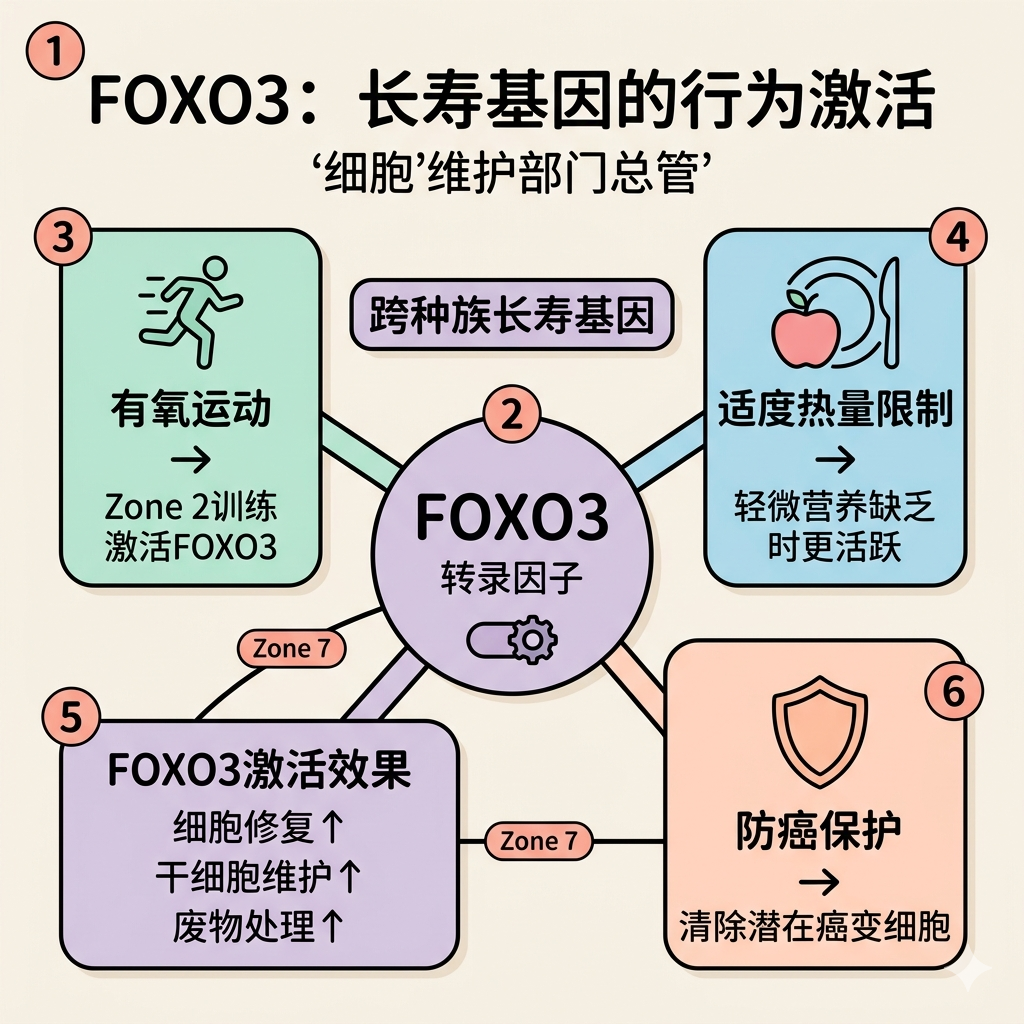 FOXO3长寿基因的行为激活