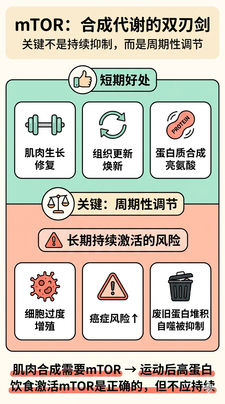 mTOR的双刃剑：好处与长期风险