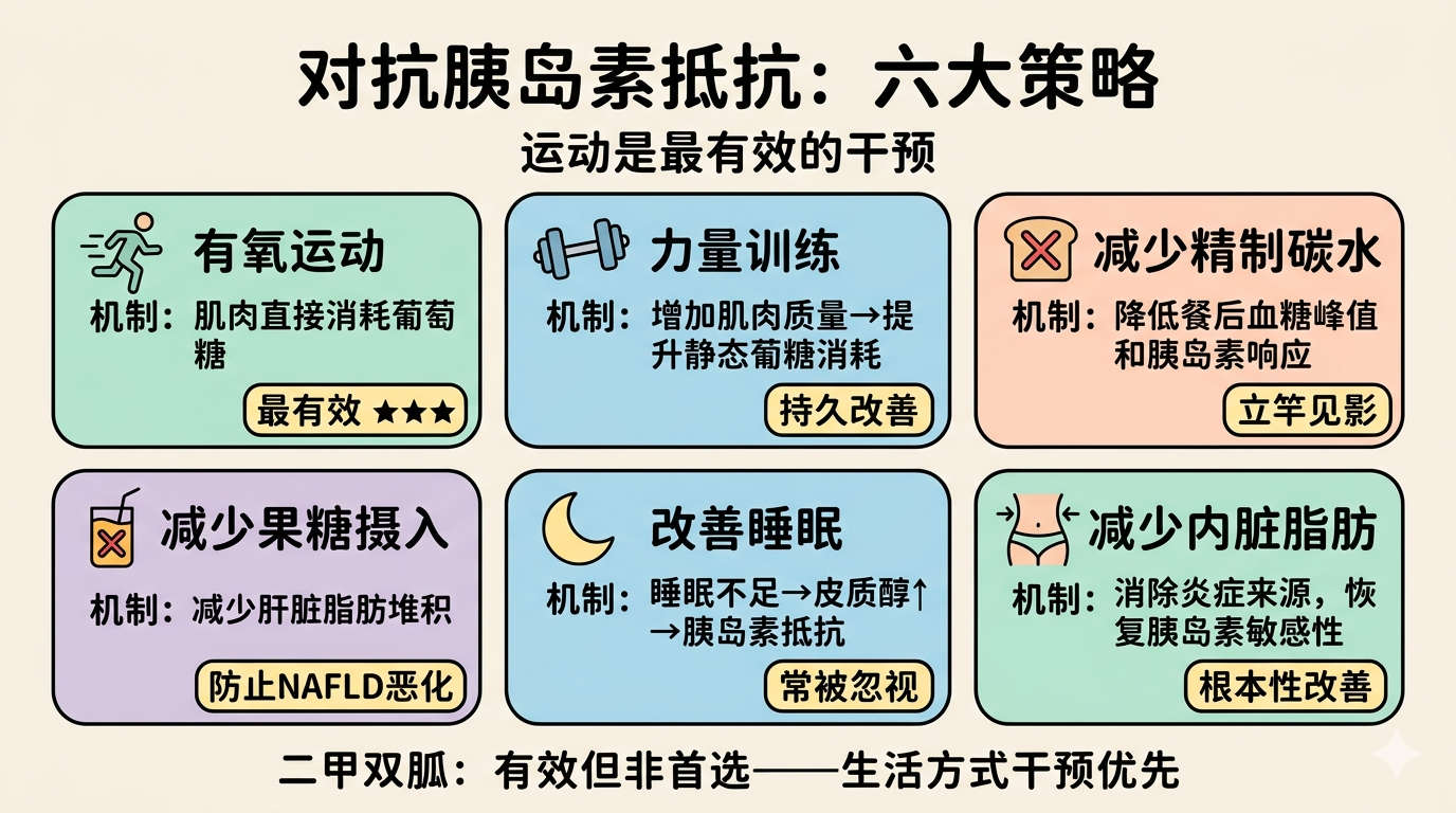 对抗胰岛素抵抗：六大策略