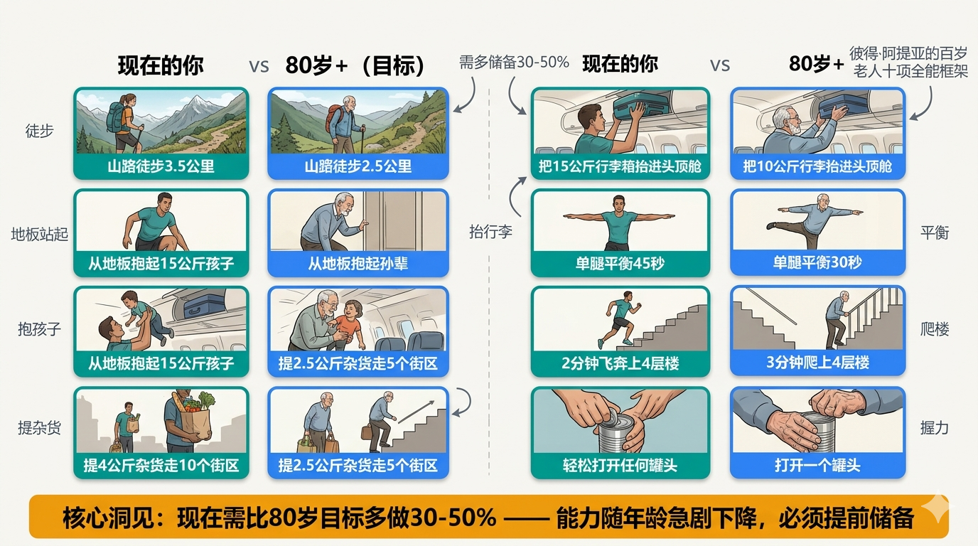 "百岁老人十项全能"功能性能力目标