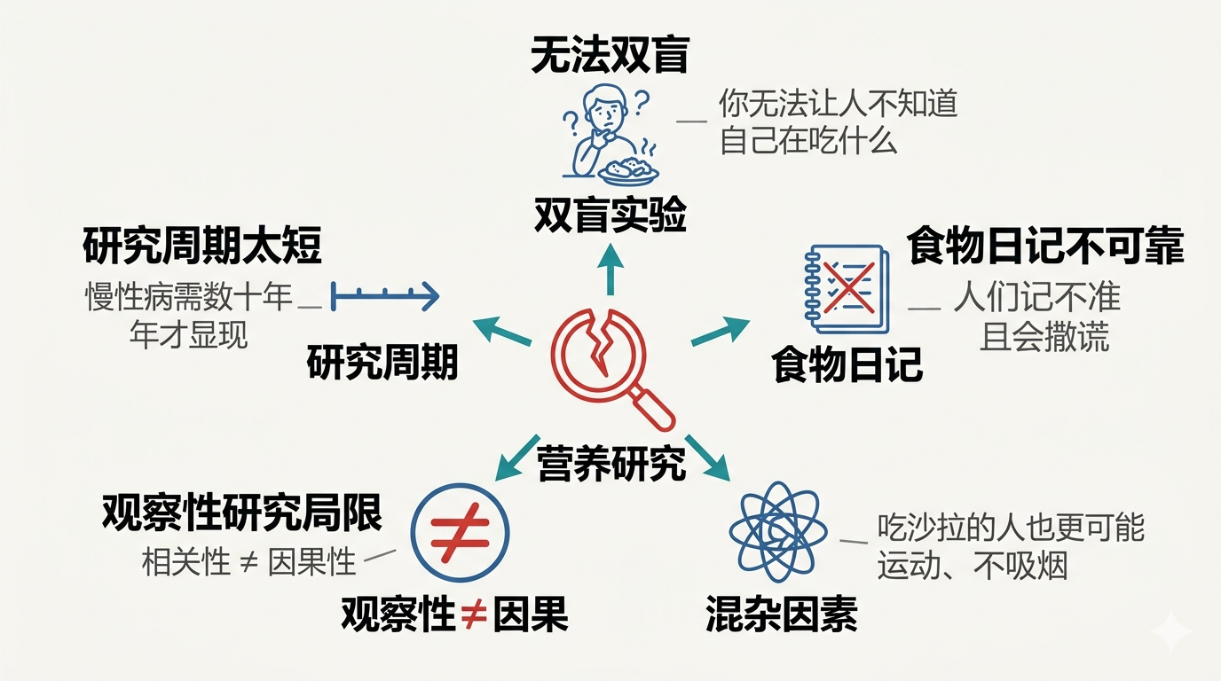 营养研究的五大方法论缺陷