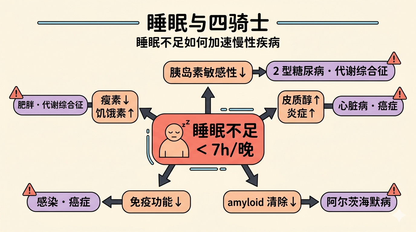 睡眠与四骑士：睡眠不足如何加速慢性疾病