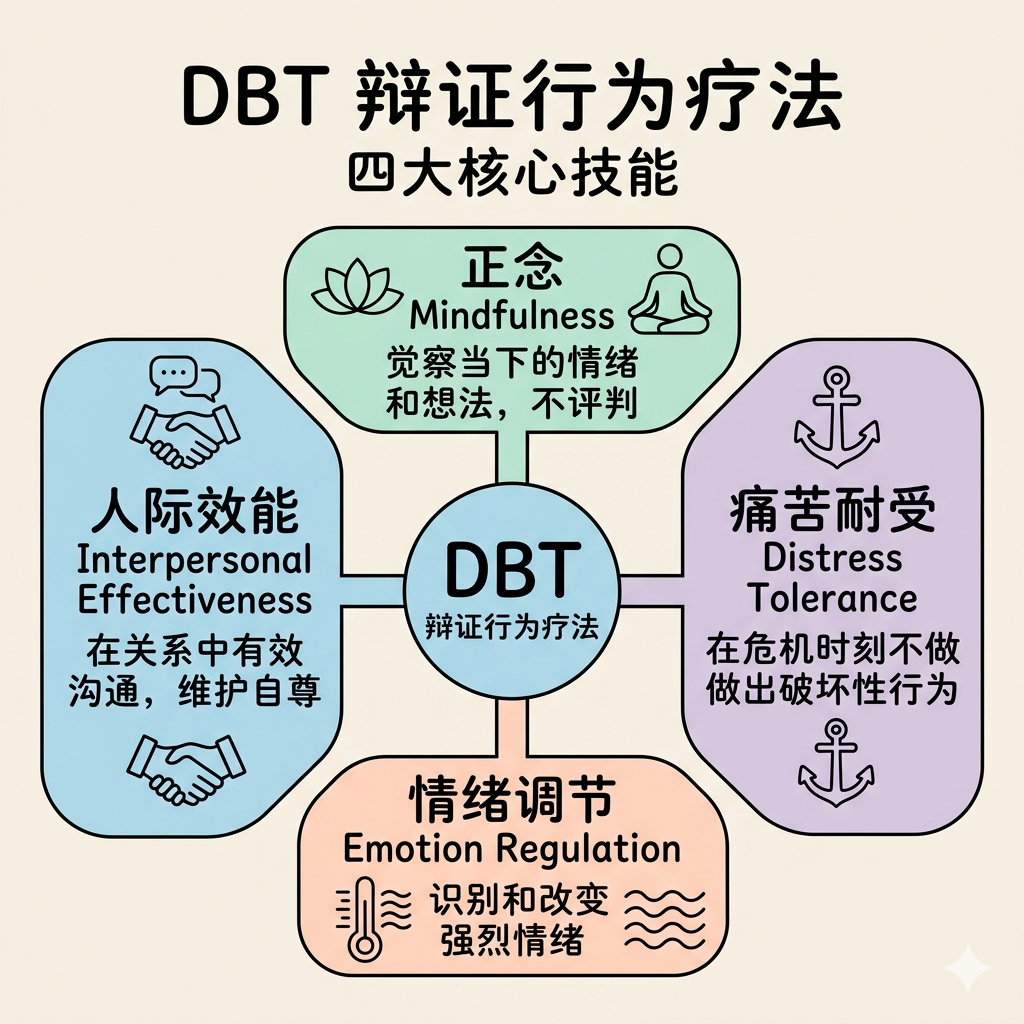 DBT 辩证行为疗法四大核心技能